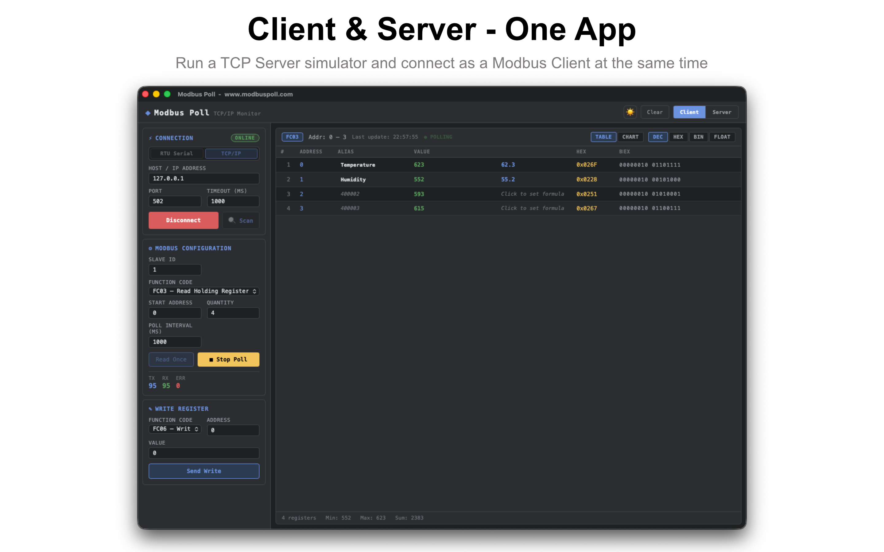 Client and Server in One App